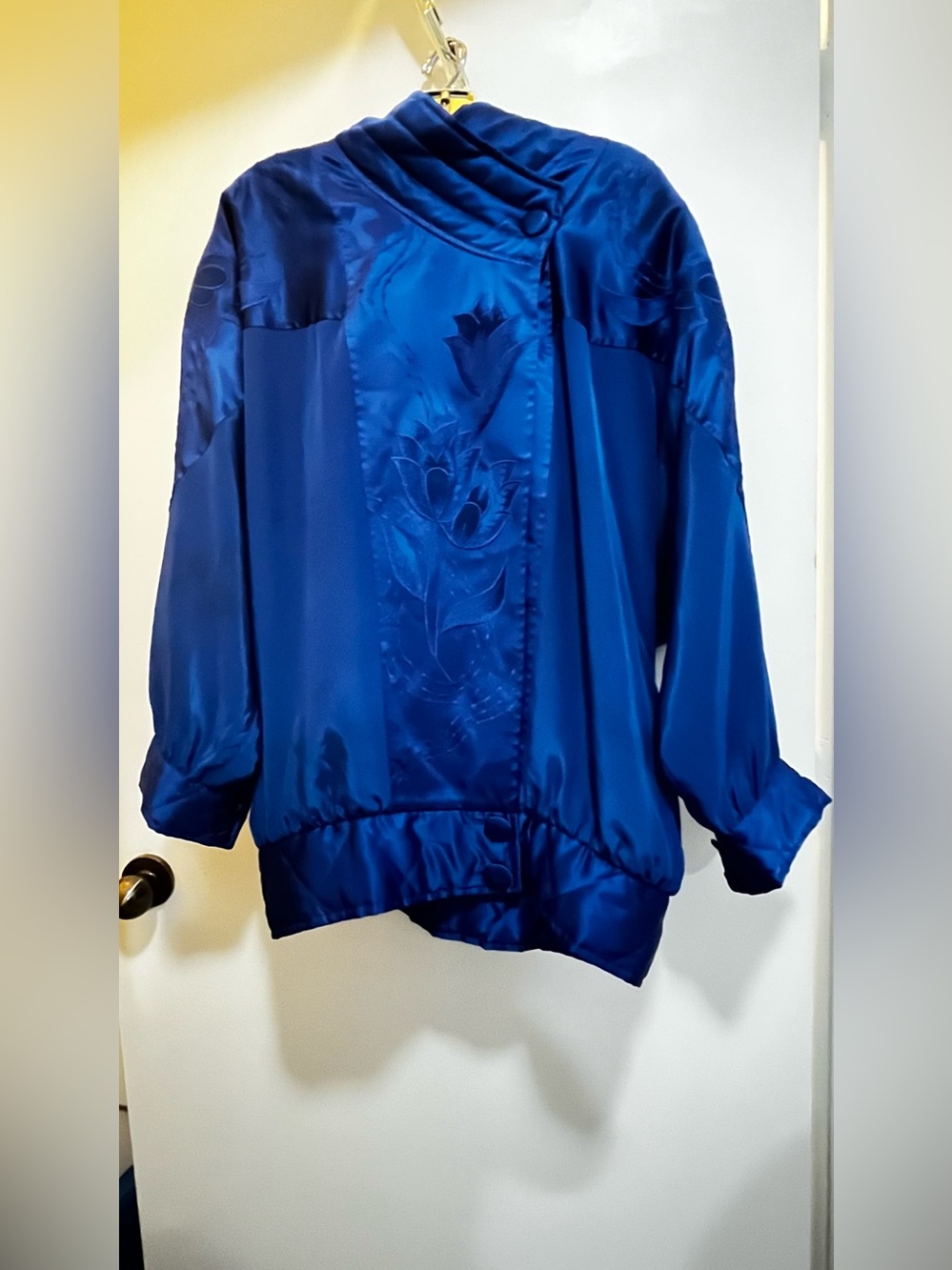 OVERSIZED 2pc Vintage Suzelle Jacket & Pants set.  Royal Blue .NWT.  34” PTP